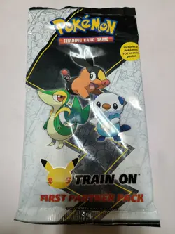 Pokemon TCG First Partner Unova Pack - 3 Jumbo Cards w 2 Booster Packs 25th Ann. 820650809644 - Image 1