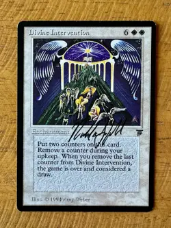 MTG Magic the Gathering DIVINE INTERVENTION Legends SIGNED by Richard Garfield - Image 1