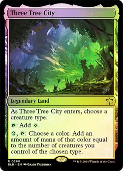 Magic The Gathering MTG THREE TREE CITY FOIL Bloomburrow NM Near Mint - Image 1