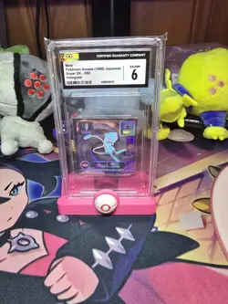CGC 6 EX/NM Mew #D82 👻 GHOST Rare Holo - Super DX Amada Pokemon Sticker 1998 - Image 1