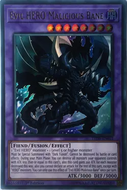 Yugioh! LP Evil HERO Malicious Bane - LED5-EN012 - Ultra Rare - 1st Edition Ligh - Image 1