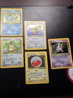 Pokemon TCG Card Lot: Vaporeon, Pidgeot, Kangaskhan, Electrode, Mr. Mime - Image 1