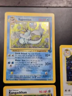 Pokemon TCG Card Lot: Vaporeon, Pidgeot, Kangaskhan, Electrode, Mr. Mime - Image 2