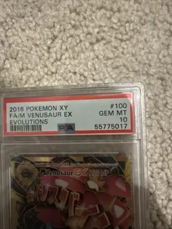 Pokemon TCG M Venusaur EX Full Art Holo Card 100/108 Mega Evolutions 2016 PSA 10 - Image 3