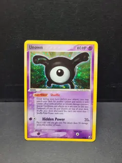 Pokemon 2005 EX Unseen Forces #X/28 Unknown-Holo Card - LP - Image 1