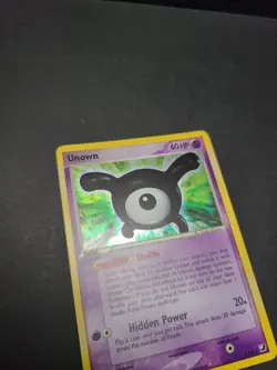 Pokemon 2005 EX Unseen Forces #X/28 Unknown-Holo Card - LP - Image 3