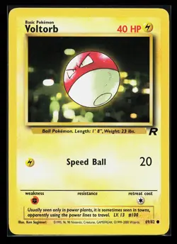 Voltorb 69/82 Common Team Rocket Pokemon Card - Image 1