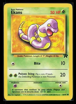 Ekans 56/82 Common Team Rocket Pokemon Card - Image 1