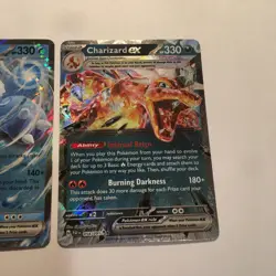 Charizard EX Blastoise EX Pokemon Card Lot of 2 Holo Double Rare Mint - Image 3