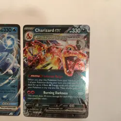 Charizard EX Blastoise EX Pokemon Card Lot of 2 Holo Double Rare Mint - Image 4