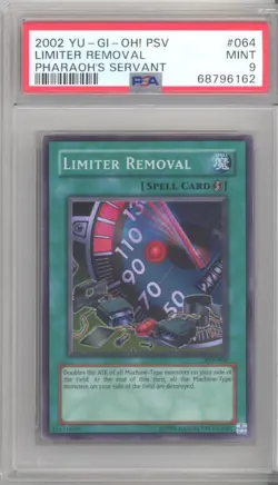 PSA 9 - Yu-Gi-Oh Card - PSV-064 - LIMITER REMOVAL (super rare holo) - MINT - Image 1