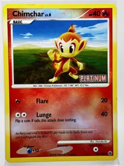 Chimchar Reverse Holo 56/100 Pokemon Card 2008 Platinum Stamped LP - Image 1