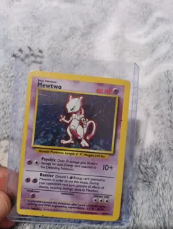 Pokemon Mewtwo Base Set Holo Rare Card 10/102 1995 - Image 1