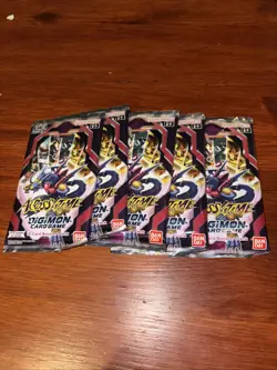 Digimon Across Time Card Game Booster Packs - LOT of 5 NEW + SEALED! - Image 1