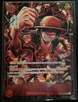 One Piece Monkey D. Luffy Regional Top 8 Prize Card Promo ST10-006 - Image 1