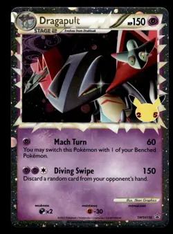 Dragapult SWSH132 Ultra Rare Black Star Promo Pokemon Card - Image 1