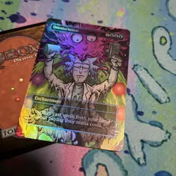 Omniscience Full Art Foil Mtg Play Test Card Rick And Morty - Image 1