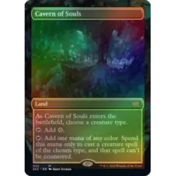 Foil Cavern Of Souls (borderless) M/NM Magic MTG Double Masters 2022 - Image 1
