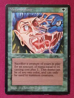 Magic The Gathering ARABIAN NIGHTS METAMORPHOSIS green card MTG - Image 1