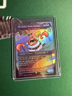 MTG Mr. Krabs, Penny Pincher RAINBOW FOIL Secret Lair x SpongeBob 1927 NM - Image 1