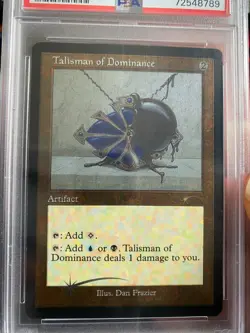 MTG Secret Lair Drop Talisman of Dominance Foil Etched PSA 9 - Image 2