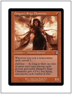 1x Dragon's Rage Channeler, Retro Frame, Magic MTG NM - Image 1