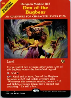 Den of the Bugbear (Dungeon Module) R Adventures in the Forgotten Realms 351 NM - Image 1