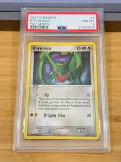2004 Pokemon Pop Series 1 3 Rayquaza PSA 8 NM-MT - Image 1