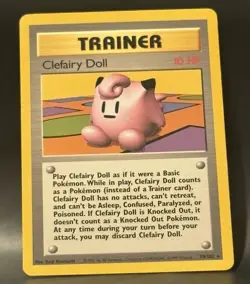 Pokemon TCG Clefairy Doll Base Set Trainer 70/102 Unlimited Rare - Image 1