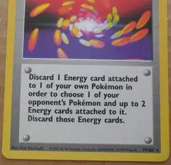 Super Energy Removal 79/102 Rare Non-Holo Base Set Pokemon Trainer LP - Image 3