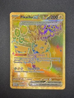 Pikachu ex 179/131 - Prismatic Evolutions Gold Hyper Rare Pokemon TCG NM - Image 3