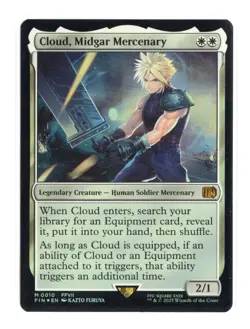 Cloud, Midgar Mercenary M 10 Foil Final Fantasy MTG Card NM - Image 1