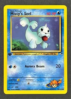 Misty's Seel 88/132 - 2000 Gym Heroes 1st Edition NM Pokemon Common Card WOTC - Image 1