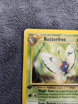 2001 Pokemon BUTTERFREE Neo Discovery 1ST EDITION Non Holo RARE Card 19/75 NM - Image 2