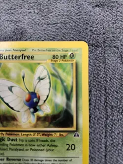 2001 Pokemon BUTTERFREE Neo Discovery 1ST EDITION Non Holo RARE Card 19/75 NM - Image 3