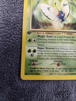 2001 Pokemon BUTTERFREE Neo Discovery 1ST EDITION Non Holo RARE Card 19/75 NM - Image 5