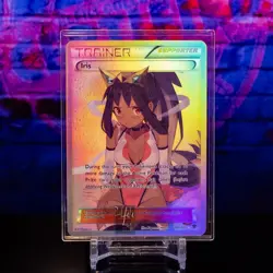 Iris Waifu Trading Card ACG Pokemon Trainer Holo Flash Gold Foil English Rare - Image 1