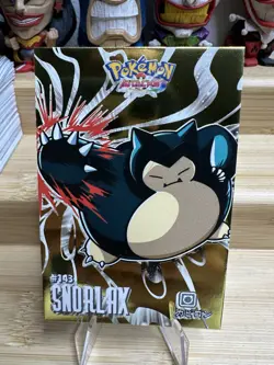 Snorlax Flat Gold Foil Pokemon Attacks Card Database - Image 1