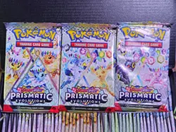 Pokemon Playing Cards Prismatic Evolutions 10 Booster Bundle Pack Lot NEW TCG - Image 2