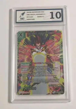 KING VEGETA INVASIONS COMMAND BT15-063 Dragon Ball RKT 10 Graded Super Rare 2021 - Image 1
