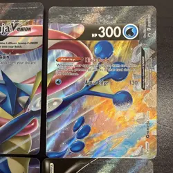 Greninja V Union Set 4 Card SWSH155-58 Black Star Promo Pokemon - Image 3