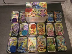 Pokemon Prismatic Evolutions Mini Tin x8 Set - Empty, Coins & Art Cards Included - Image 1