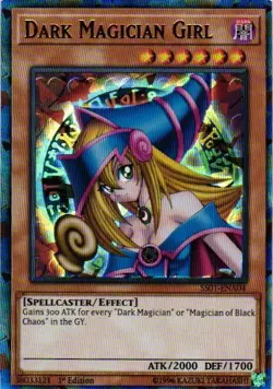 DARK MAGICIAN GIRL HOLO YuGiOh YU GI OH Custom Anime Collectible Card - Image 1