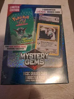Pokemon : Mystery Gems ( 1 Graded Card, 1 Booster Pack ) Possible Chase packs U - Image 2