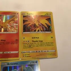 Pokemon Holo Rare Card Lot Moltres Zapados Articuno Legendary Birds - Image 3
