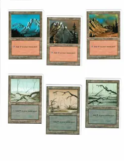 MTG Lot x15 4th Edition Basic Land All Art Magic the Gathering VTG - Image 3