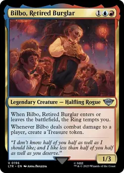 NM Foil Bilbo, Retired Burglar, MTG, Lord of the Rings, Magic the Gathering, 196 - Image 1
