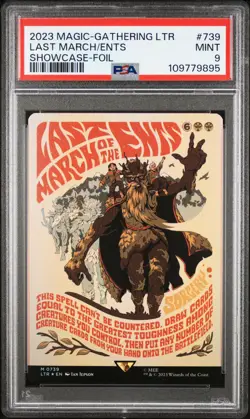 2023 MTG TALES OF MIDDLE-EARTH SC-FOIL #739 LAST MARCH OF THE ENTS PSA 9 - Image 1
