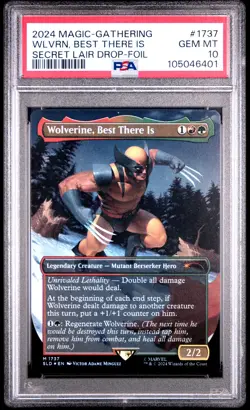 2024 MTG SECRET LAIR DROP FOIL #1737 WOLVERINE, BEST THERE IS PSA 10 - Image 1