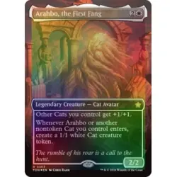 FOIL ARAHBO, THE FIRST FANG (BORDERLESS) (MANA FOIL) Foundations FDN Magic MTG - Image 1